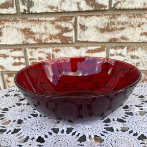 Vintage Ruby Red serving bowl